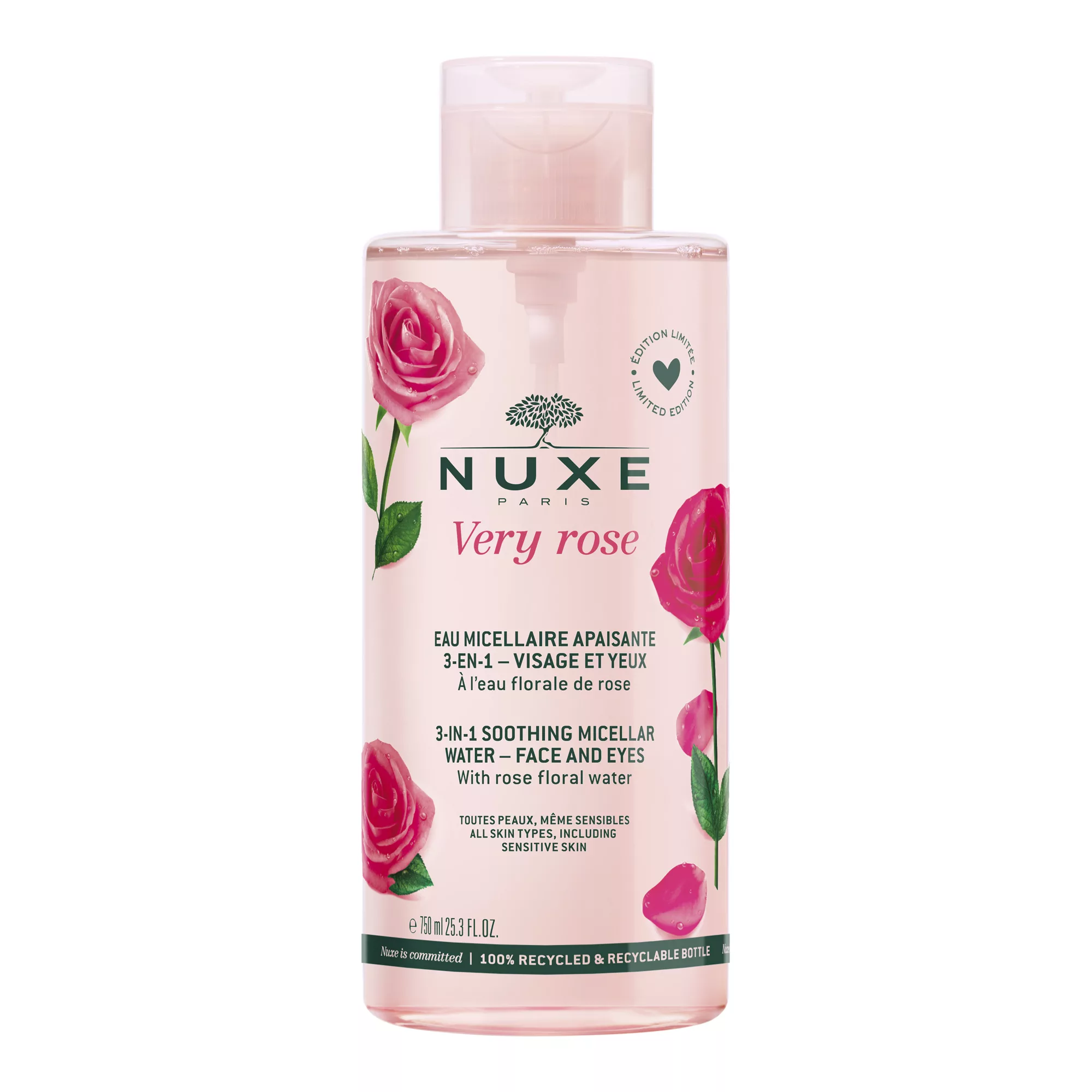 VERY ROSE 3-IN-1 SOOTHING MICELLAR WATER - FACE AND EYES