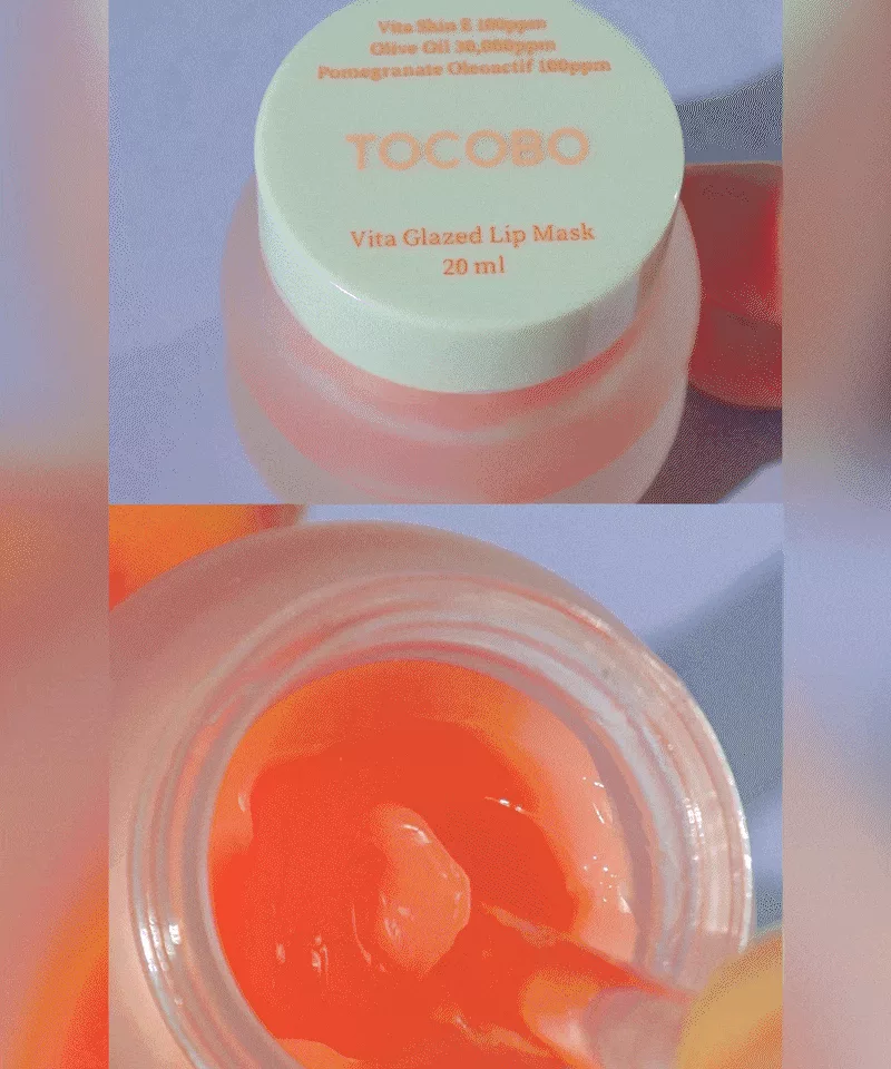 VITA GLAZED LIP MASK - TOCOBO - Masca de noapte pentru buze uscate