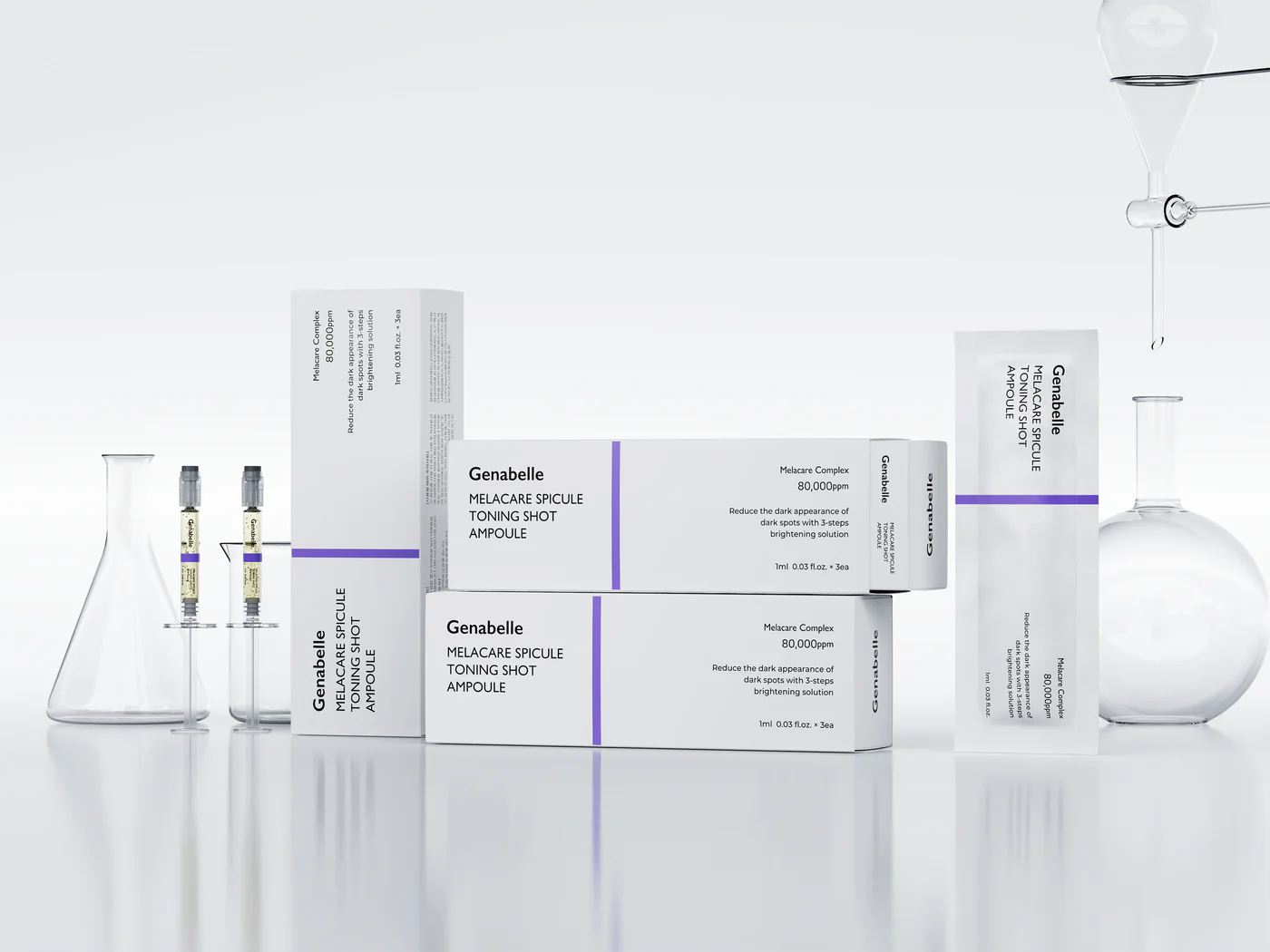 MELACARE SPICULE TONING SHOT AMPOULE, 3buc x 1 ml - GENABELLE