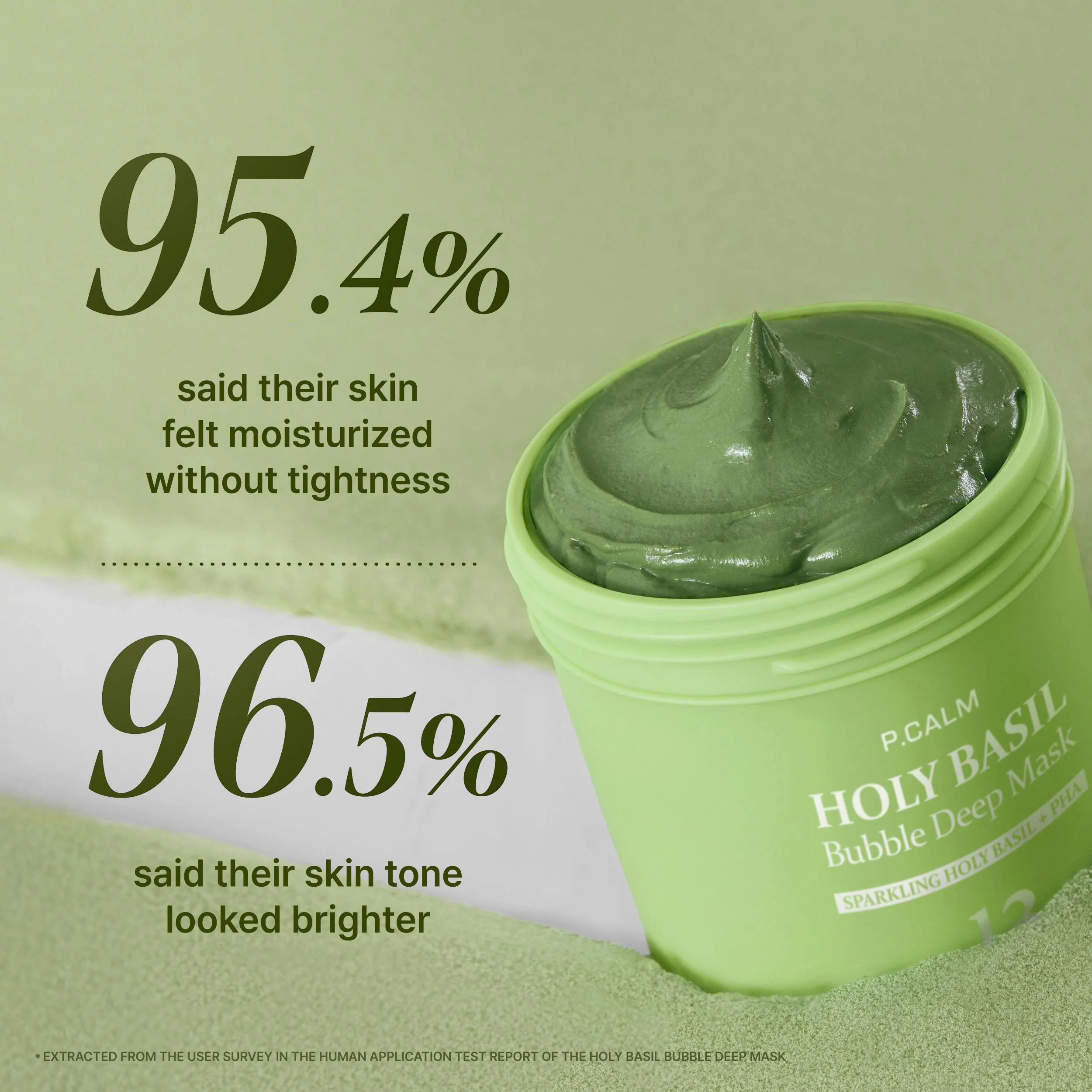 P.CALM HOLY BASIL BUBBLE DEEP MASK