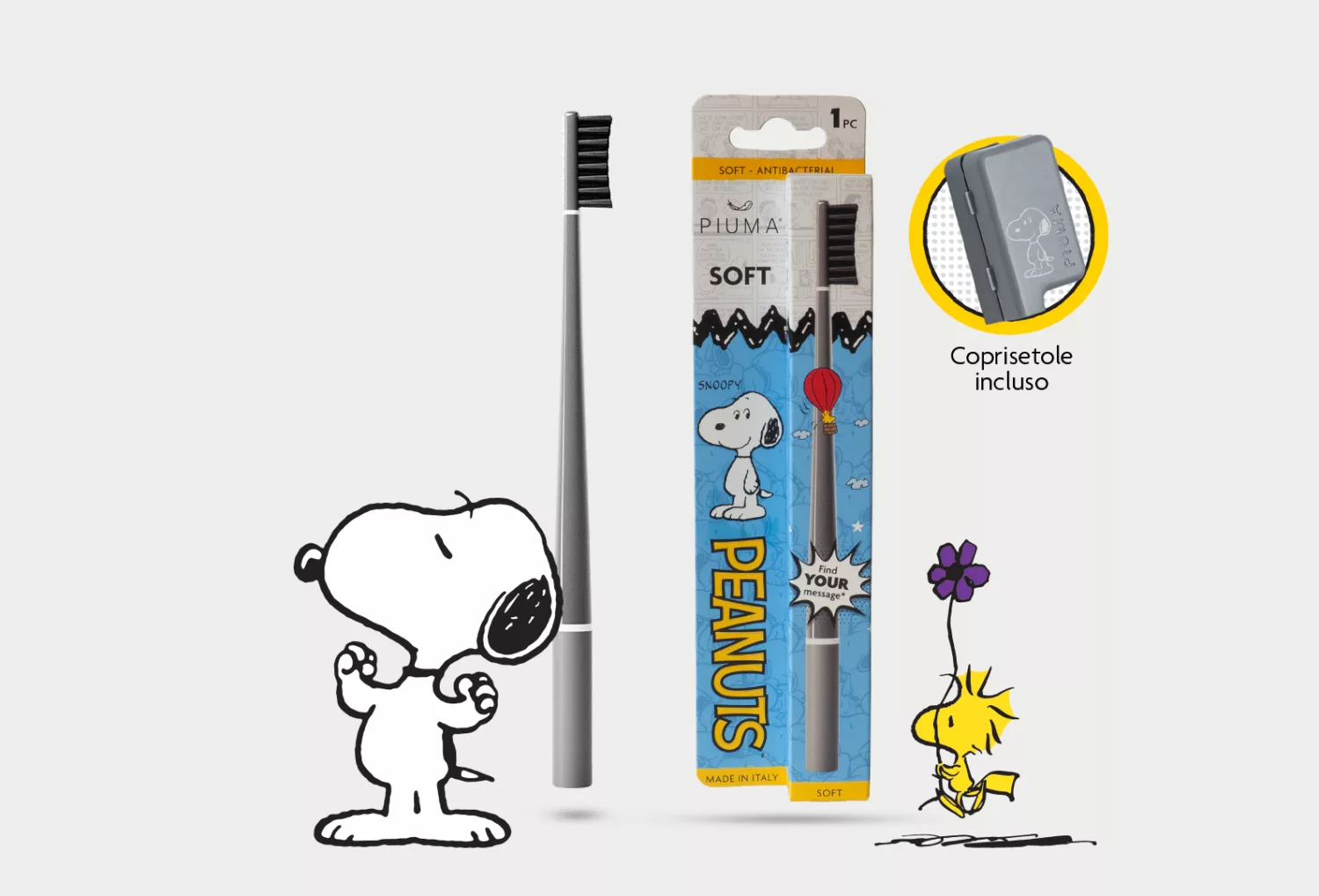 SNOOPY ANTIBACTERIAL TOOTHBRUSH