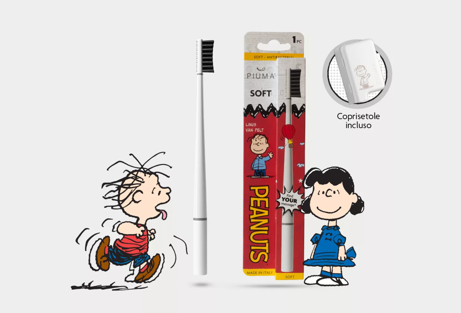 LINUS VAN PELT ANTIBACTERIAL TOOTHBRUSH