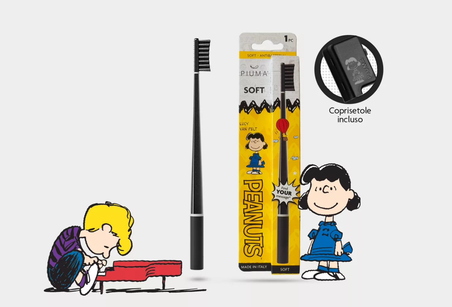 LUCY VAN PELT ANTIBACTERIAL TOOTHBRUSH