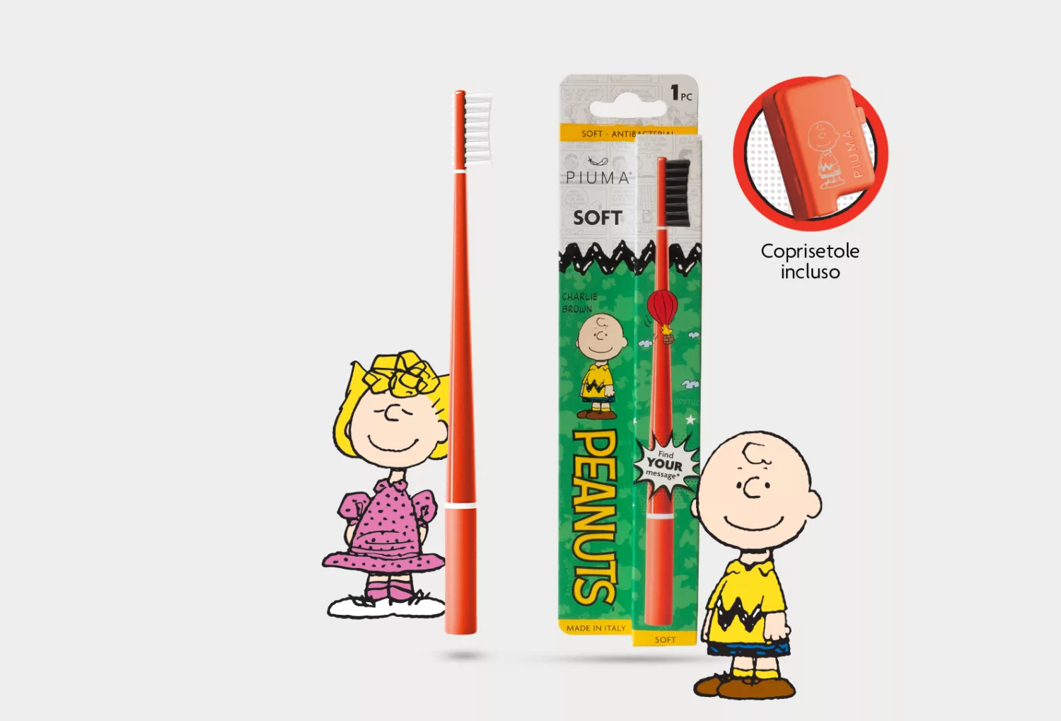 CHARLIE BROWN ANTIBACTERIAL TOOTHBRUSH – Periuta de dinti antibacteriana