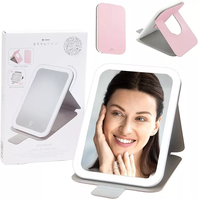 ON TOUR PETITE LED TRAVEL MIRROR – Imaginea 2