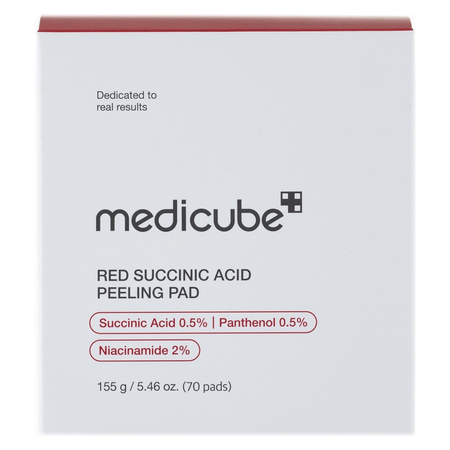 MEDICUBE RED SUCCINIC ACID PEELING PAD, 70 buc